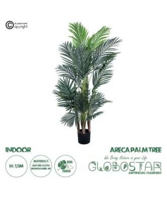GloboStar® Artificial Garden ARECA PALM TREE 20011 - Τεχνητό Διακοσμητικό Φυτό Φοινικόδεντρο Αρέκα Υ150cm